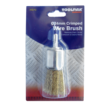 Crimped End Wire Brush 24mm Toolpak 